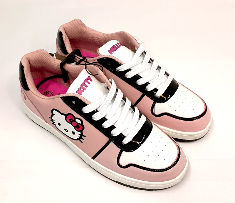 Hello Kitty Shoes Sizes 6-11 Regular Women's Pink Casual Court Sneakers Sanrio