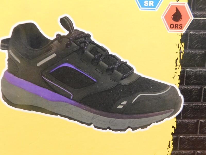 Herman Survivors Cary Black/Purple Womens Work Shoe-Size 12