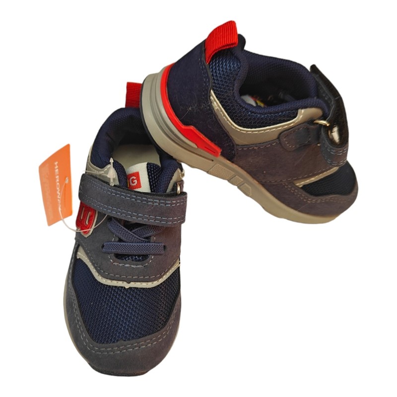 Heroway Baby Sneakers Dark Blue & Red Sz 22 NWT