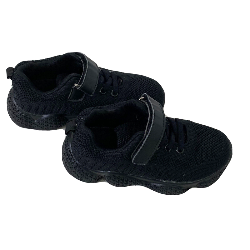 Hetios Kids Shoes Size 11.5 Lightweight Athletic Running Breathable Knit Black
