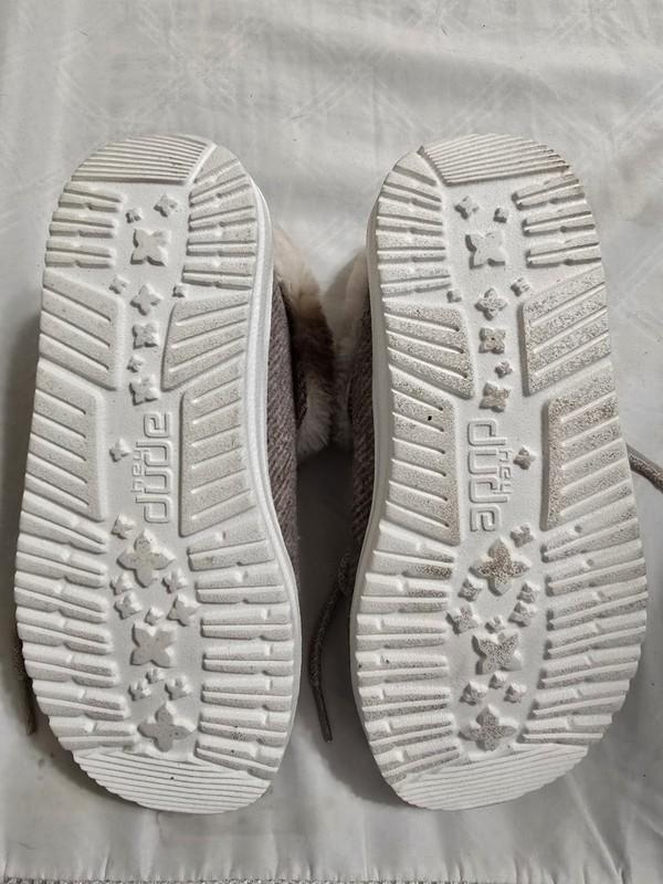 Hey Dude Britt Faux Fur Lined Slip On Shoes Booties Youth Size K13 Coffee Dye