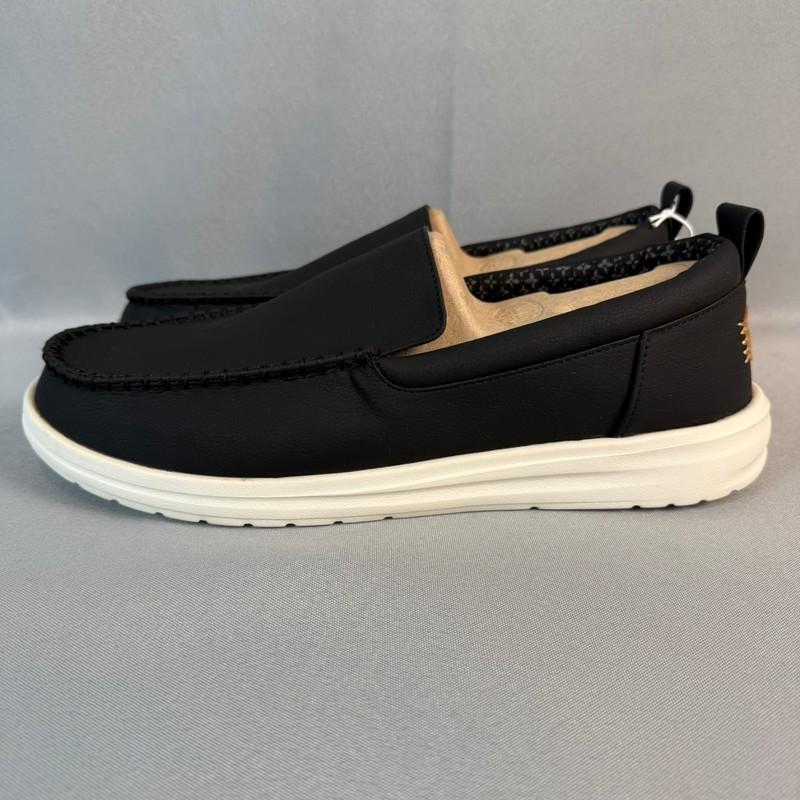 Hey Dude Paul Classic Loafers Mens 13 Black Slip-On Casual Lightweight New NIB