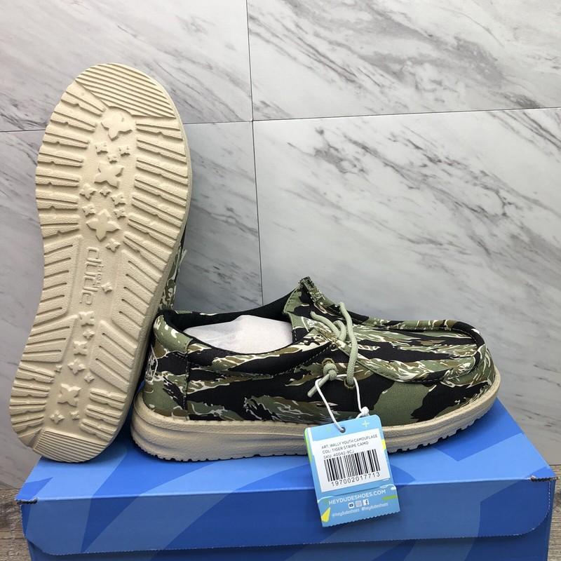 Hey Dude Wally Tiger Stripe Camo Stretch Slip On Casual Shoes Sz Youth 6 Lady 7