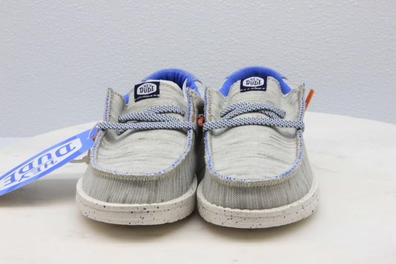 Hey Dude Wally Toddler Jersey Light Gray Casual Shoes Toddler Size 9