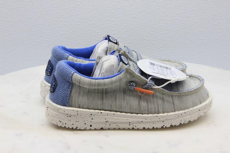 Hey Dude Wally Toddler Jersey Light Gray Casual Shoes Toddler Size 9