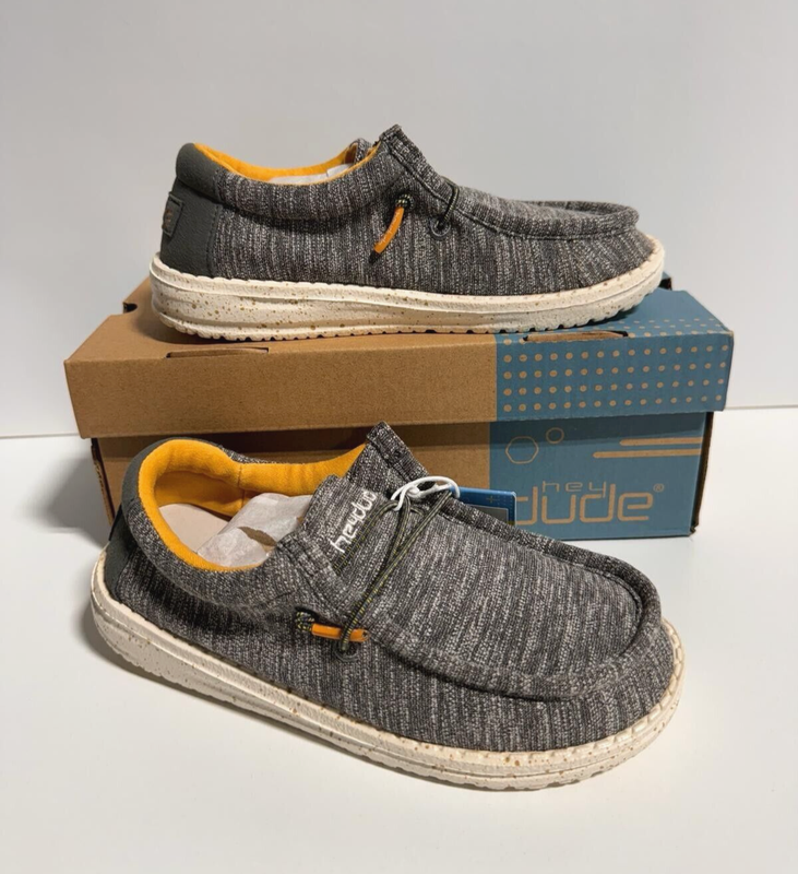 Hey Dude Wally Youth Stretch Taupe 130131555 US Size Kid's 12 / EUR 31