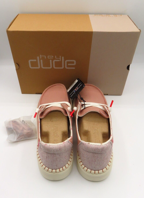 Hey Dude Wendy Rise Chambray Rose 121945031 US Women's 9 EU 40