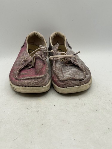 Hey Dude Wendy Sneakers Youth Sz 3Y Disco Pink Slip-On Round Toe Comfort Shoes
