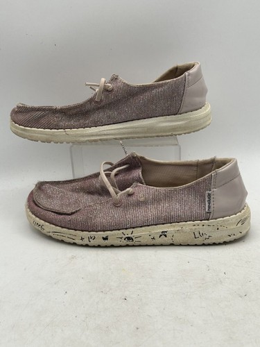 Hey Dude Wendy Sneakers Youth Sz 3Y Disco Pink Slip-On Round Toe Comfort Shoes