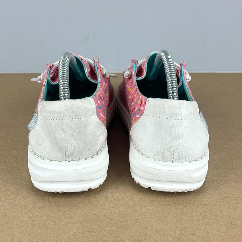 Hey Dude Wendy Youth Birthday Pink Sprinkles Casual Shoes Kids 3 Pink Multicolor
