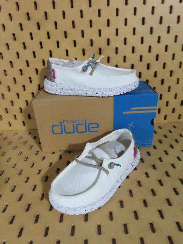 Hey Dude Wendy Youth Disco White EU 30 US Size Kid's 11