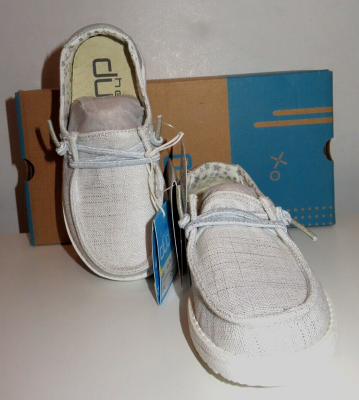 Hey Dude Wendy Youth STAR SILVER US Size K 9 EU 27