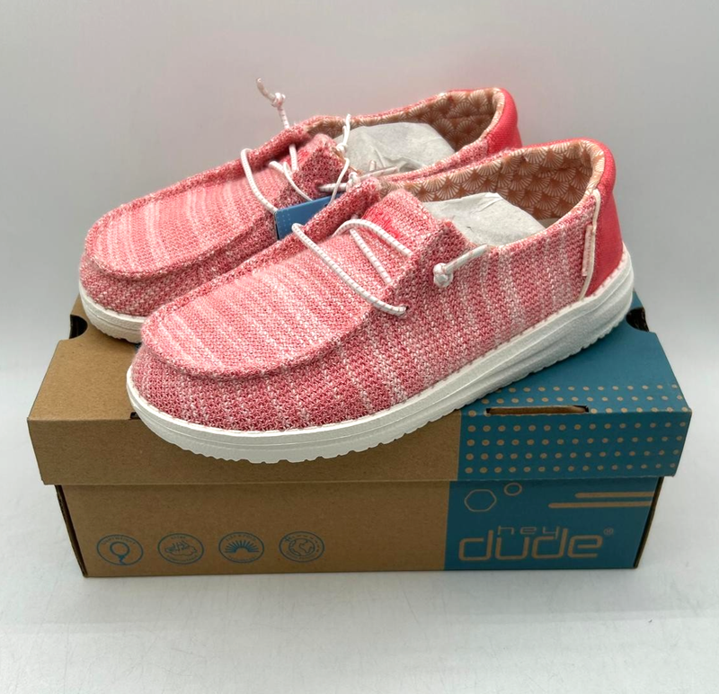 Hey Dude Wendy Youth Stretch Coral Pearl EU 32 - US Kid's 13