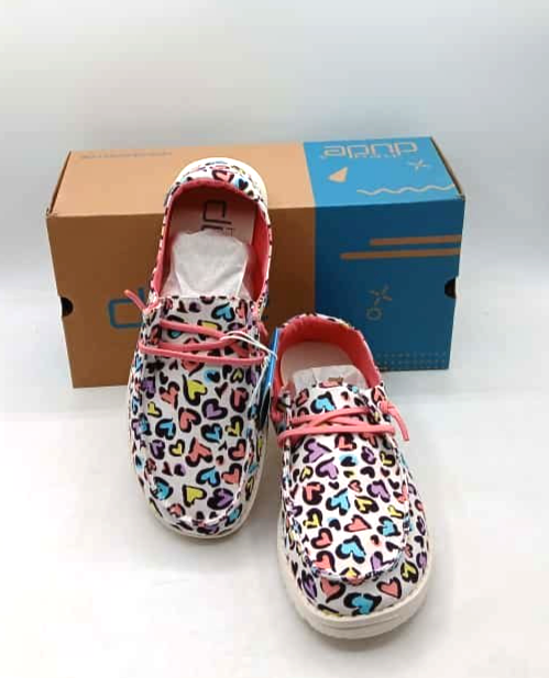 Hey Dude Wendy Youth White Leopard 130120170 US Youth 5 Women's 6 EU 37