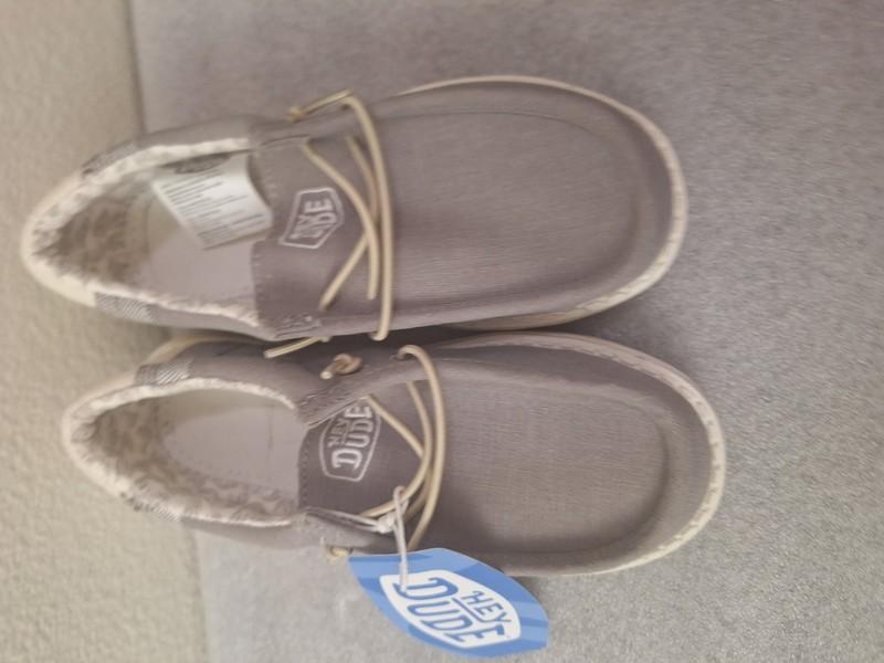 HeyDude Grey Shoes Size 2 Youth