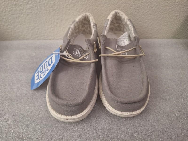 HeyDude Grey Shoes Size 2 Youth