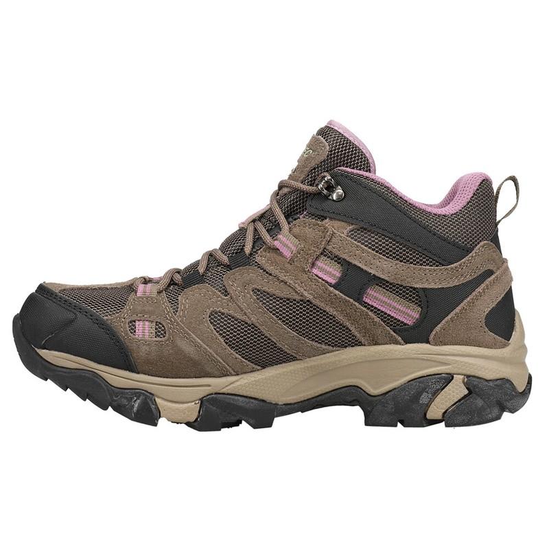 Hi-Tec Womens Apex Lite Mid Wp Smokey Brown Grape Hiking Boots T8089tjt 9M