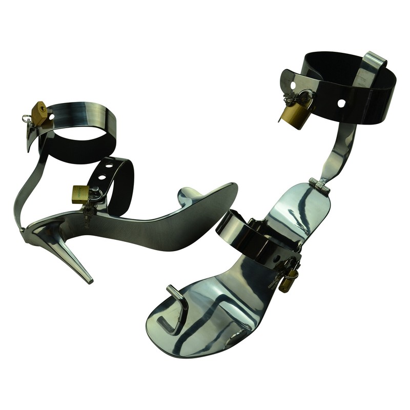 High Heel Stainless Steel Handmade Fetish High Heel- Locking Shoes With Padlocks