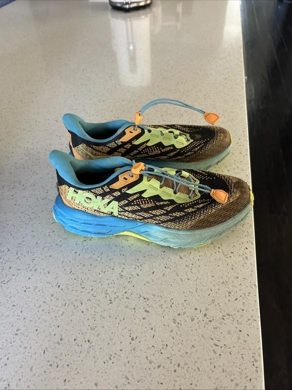Hoka One One Speedgoat 5 Trail Running Shoes Youth Size 4 Yellow