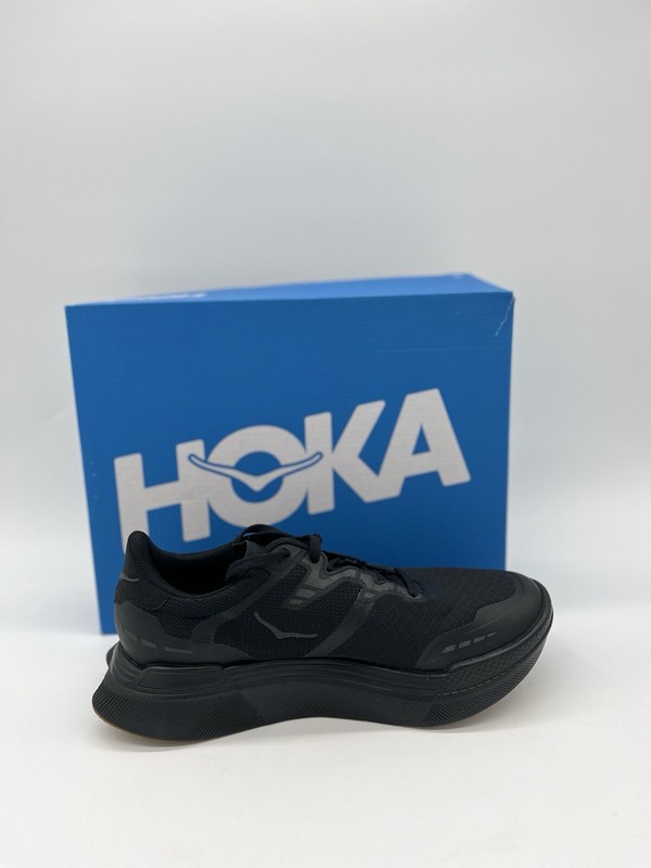 HOKA Unisex Transport X Shoes Black New With Box 6.5 Men /7.5 Women