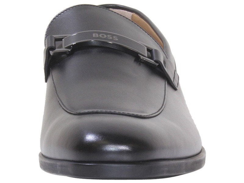 Hugo Boss Men's Kensington Loafer Shoes Metal Boss Buckle Black
