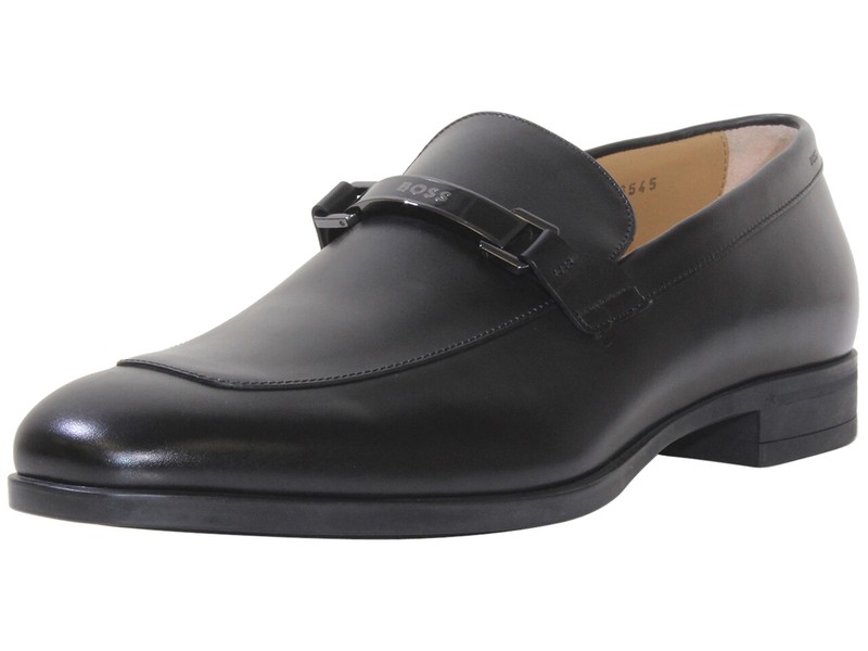 Hugo Boss Men's Kensington Loafer Shoes Metal Boss Buckle Black