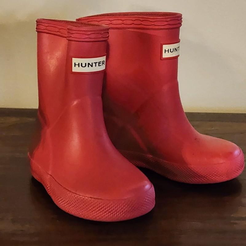 Hunter Baby Toddler Girls Sz 4 Pink Rubber Waterproof Rain Boots