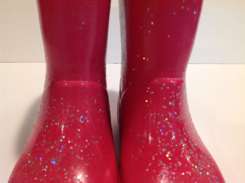 Hunter Rain Boots Girls Pink Glitter US 11 UK 10