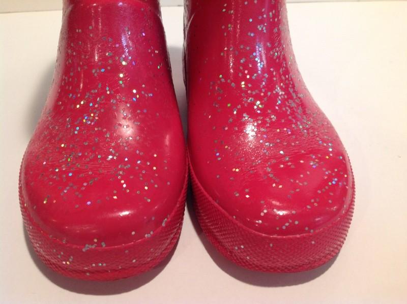 Hunter Rain Boots Girls Pink Glitter US 11 UK 10