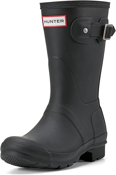 Hunter Women's Original Short Boot Black - US 7 EU 38