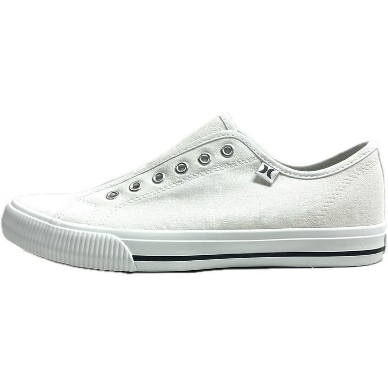 Hurley Ladies Chloe Slip On Canvas Sneaker Shoes Black Sz-7