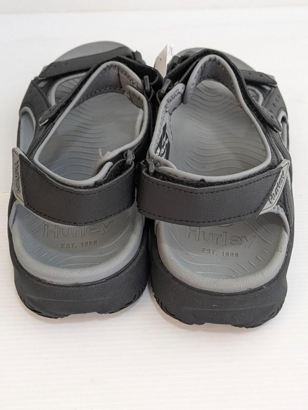 Hurley Men's Size 8 Hook And Loop Strap Sandal Gray
