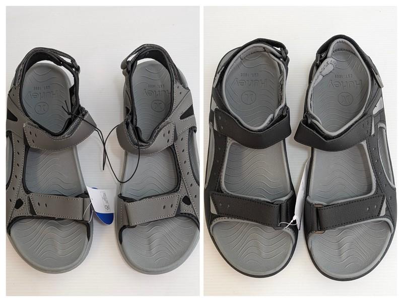 Hurley Men's Size 8 Hook and Loop Strap Sandal Gray