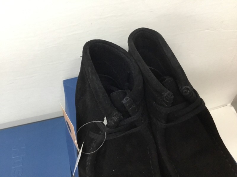 Hush Puppies Bridgeport Boys Suede Black Shoes #Q30271 Never Worn