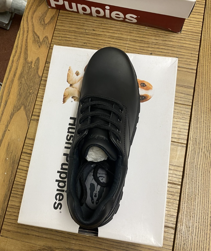 Hush Puppies Chad Black Oxford- Little And Big Kids