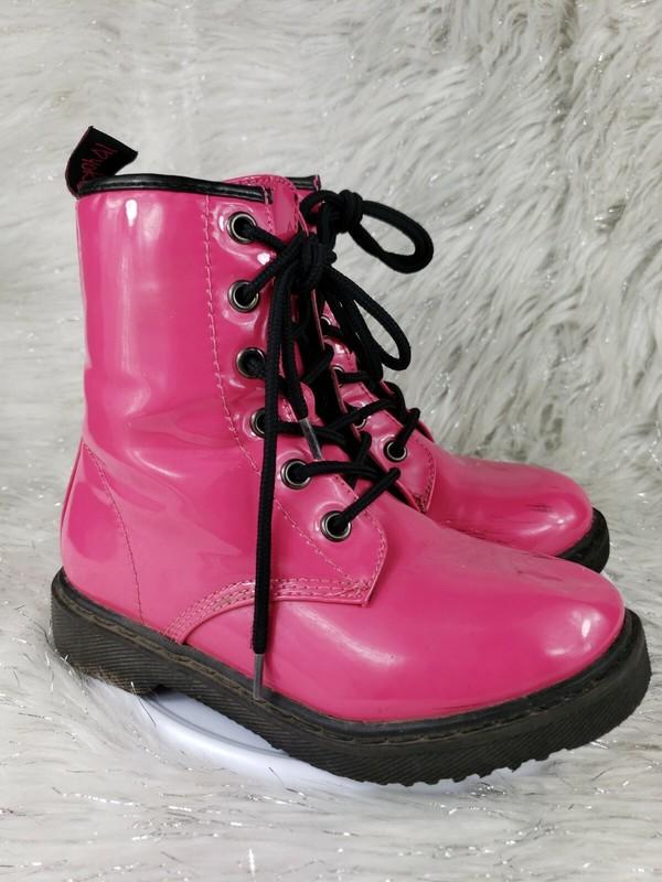I LOVE YO KIDS Hot Pink Black Welma Rain Boots Size 1