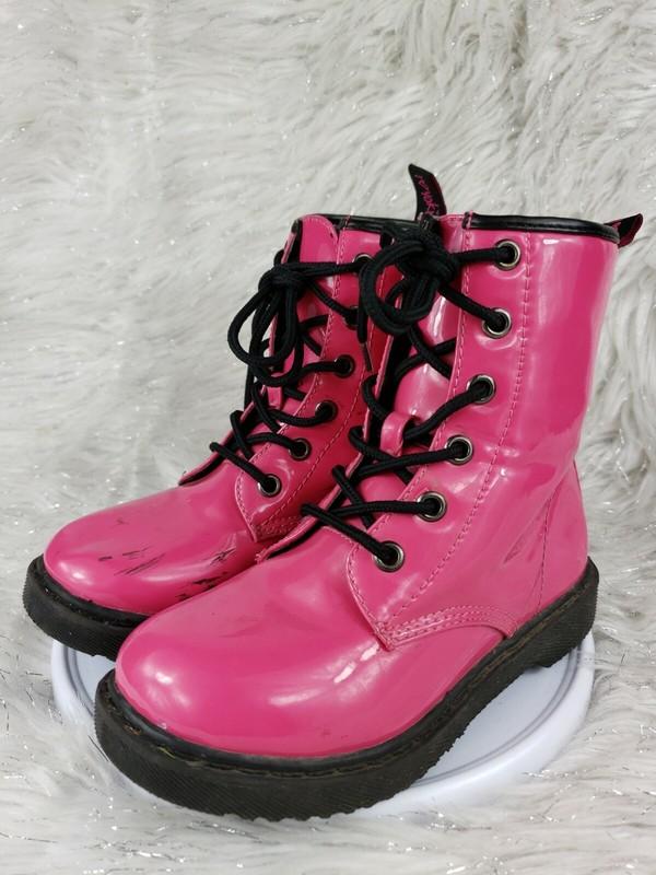 I LOVE YO KIDS Hot Pink Black Welma Rain Boots Size 1