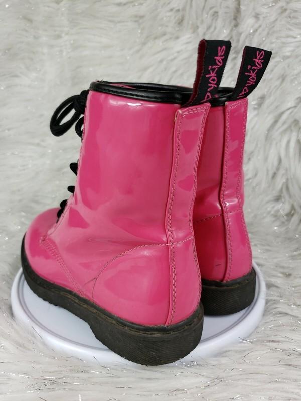 I LOVE YO KIDS Hot Pink Black Welma Rain Boots Size 1