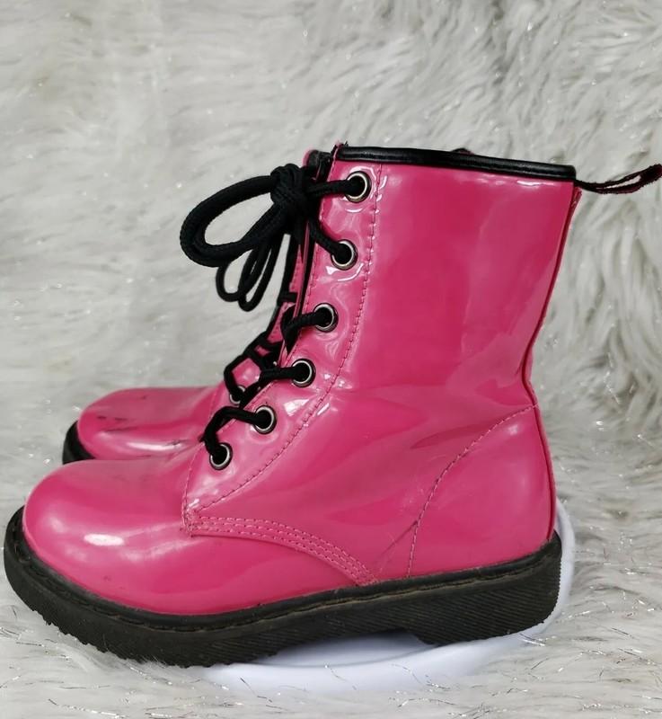 I LOVE YO KIDS Hot Pink Black Welma Rain Boots Size 1