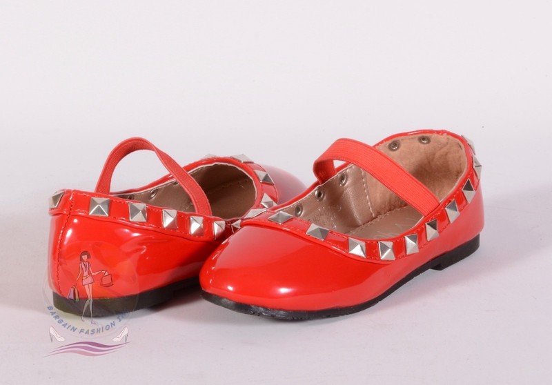 I Love Yokids Red Studded Strap Denise Flat Shoes Sz 6T US / 22 EU $35 NWOB
