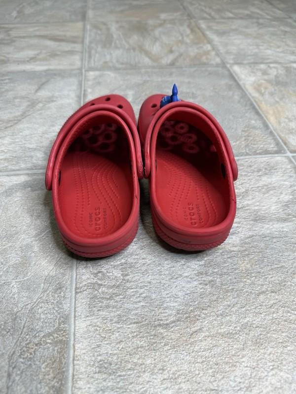 Iconic Comfort Crocs TD Boys Shoe Size 10c Red Slip On Clog Preowned