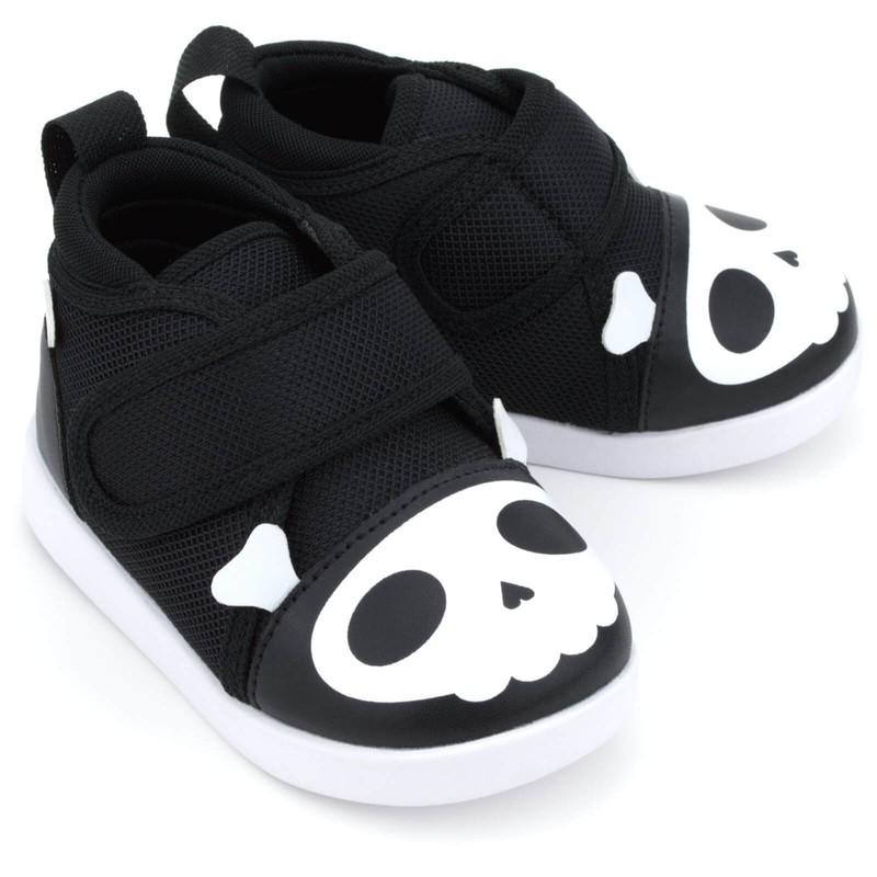 Ikiki Skull & Crossbones Pirate Squeaky Toddler Shoes Black/White Version 2 20