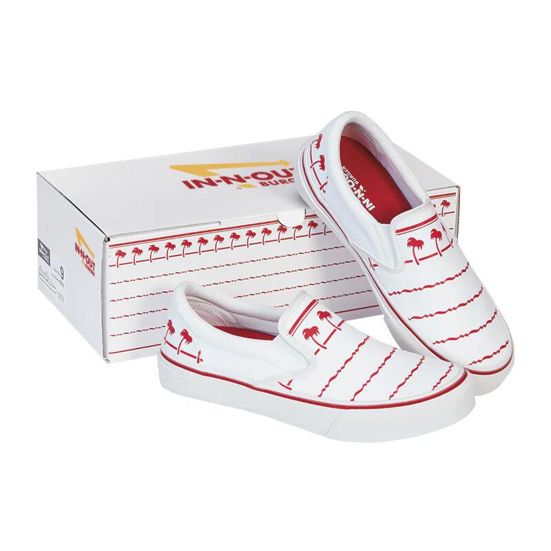 In-N-Out Burger White Drink Cup Slip-On Shoes NEW Size 9 10 11 12 FREE SHIPPING