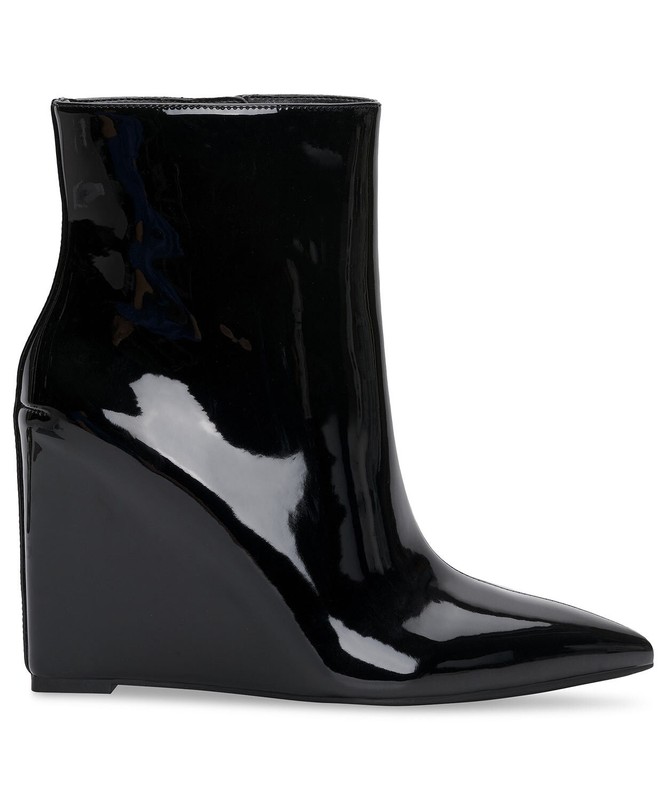 INC International Concepts Womens Azah Wedge Booties 7 M Black - NWT $120