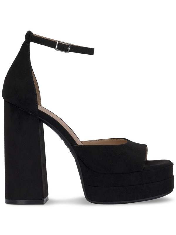 INC Womens Black 1-1/2" Platform Arya Square Toe Block Heel Heeled Sandal 10 M