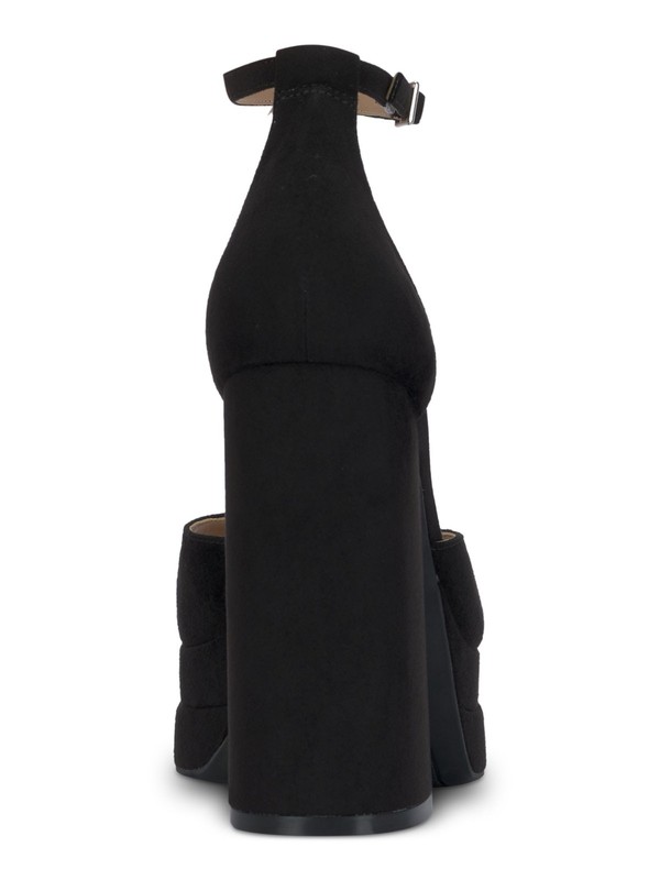 INC Womens Black 1-1/2" Platform Arya Square Toe Block Heel Heeled Sandal 10 M