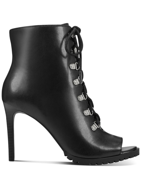 INC Womens Black Front Arch Support Florita Open Toe Stiletto Booties 10 M