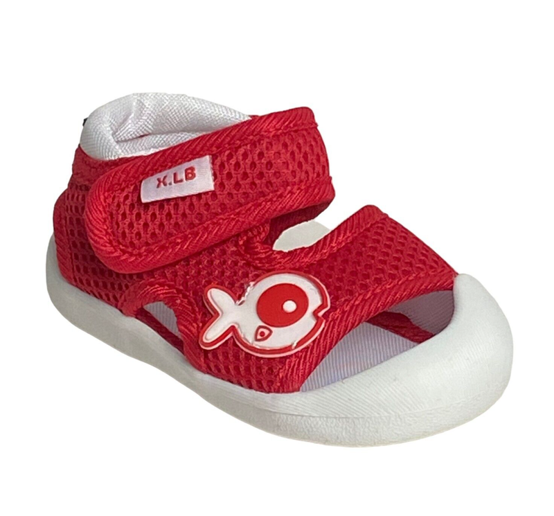 Infant 2 Walking Sneaker Sandals Rubber Sole Mesh Sport Shoes Red