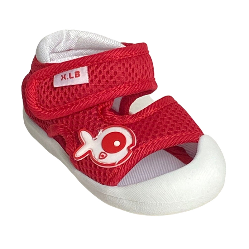 Infant 2 Walking Sneaker Sandals Rubber Sole Mesh Sport Shoes Red