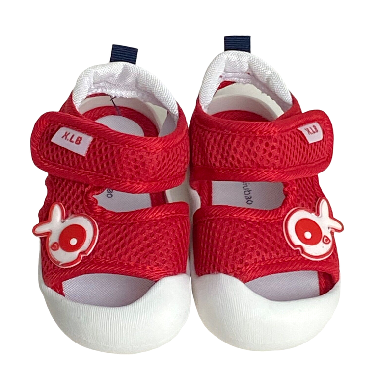 Infant 2 Walking Sneaker Sandals Rubber Sole Mesh Sport Shoes Red